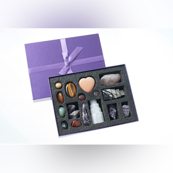 Healing Crystals Chakra Stones Spiritual Energy Reiki Meditation, 16 Pc Set NEW - Picture 2 of 7